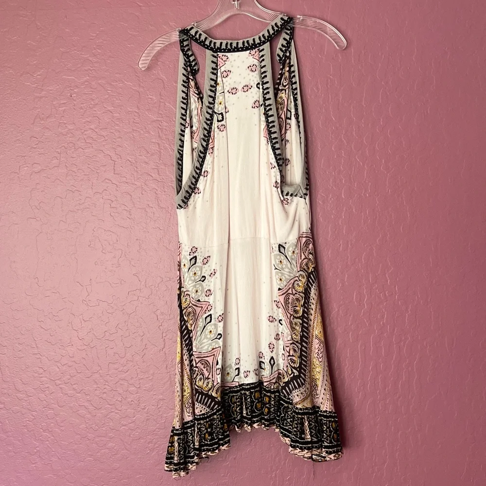 Free People Barely Pink Black and Gold Fabric dress. Size Small - Picture 5 of 5